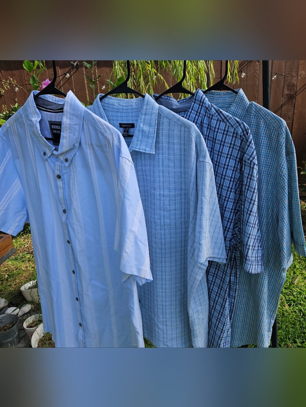 Men's Blue Shirt Set